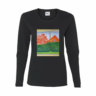 Women Verdant Curtain Long Sleeve T-Shirt (Cotton)