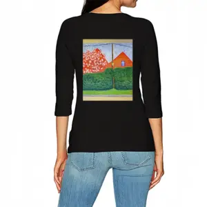 Women Verdant Curtain Long Sleeve T-Shirt (Cotton)