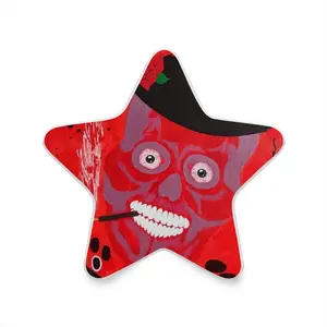 Buenos Dias Amigo - Red Skull Dead Halloween Mexico Muertos Calavera Catrina Sensor Night Light (Star)