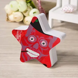 Buenos Dias Amigo - Red Skull Dead Halloween Mexico Muertos Calavera Catrina Sensor Night Light (Star)