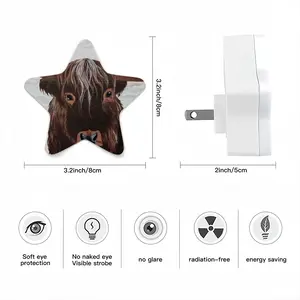 Bull - Red Bull Taurus Animals Buffalo Wild Sensor Night Light (Star)