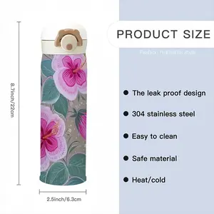 Purple Flowerbed Thermos Cup (11oz/340ml)