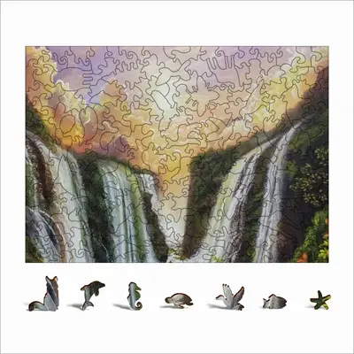 Among The Waterfalls Animal Module Puzzle (Horizontal)