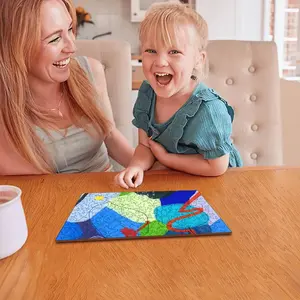 Simple Navy Blue Large Animal Module Puzzle (Horizontal)