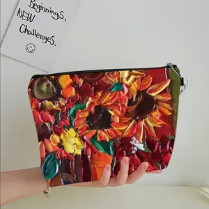 The Pleasure Of Flowers F Handheld Makeup Bag