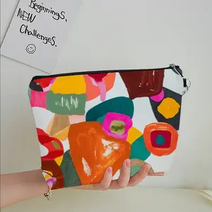 Pseudo Geometric I Handheld Makeup Bag