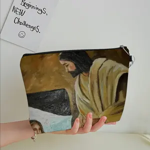 Jesus Heals Handheld Makeup Bag