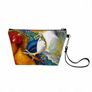 Fighting Roosters Handheld Makeup Bag