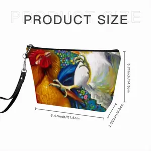 Fighting Roosters Handheld Makeup Bag