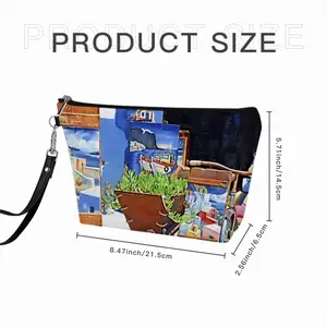 Santorini Shop In Oia Handheld Makeup Bag