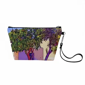 Santorini Trees In Oia Handheld Makeup Bag