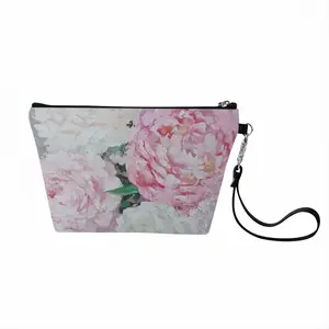 Large Peony Palette Knife Handheld Makeup Bag