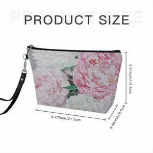 Large Peony Palette Knife Handheld Makeup Bag