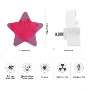 Flashy Pink Heart Sensor Night Light (Star)