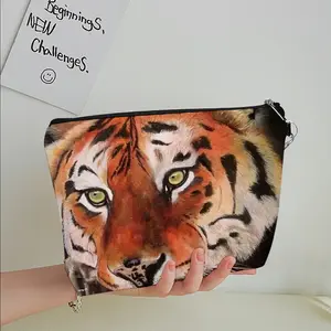 Eyes Of The Tiger Handheld Makeup Bag