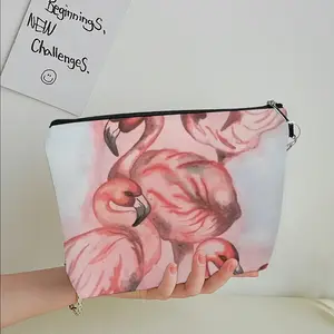 Flamingo Handheld Makeup Bag