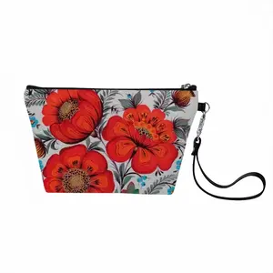 Poppy Flowers Handheld Makeup Bag