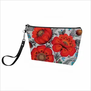 Poppy Flowers Handheld Makeup Bag