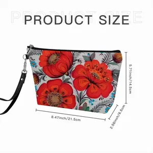 Poppy Flowers Handheld Makeup Bag