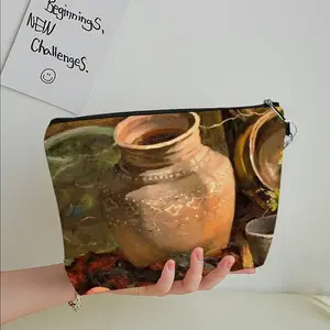 Ceramic Tableware Handheld Makeup Bag