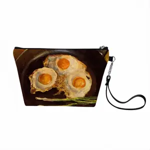 Fried Eggs Modern Handheld Makeup Bag