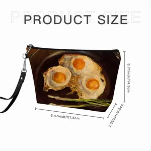 Fried Eggs Modern Handheld Makeup Bag