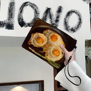 Fried Eggs Modern Handheld Makeup Bag