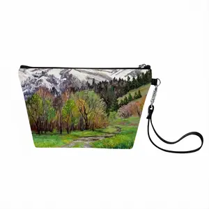 Impressionist Snow Mountains Handheld Makeup Bag