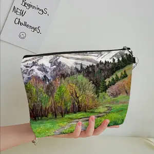 Impressionist Snow Mountains Handheld Makeup Bag