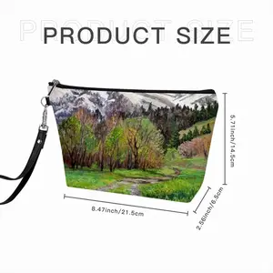 Impressionist Snow Mountains Handheld Makeup Bag