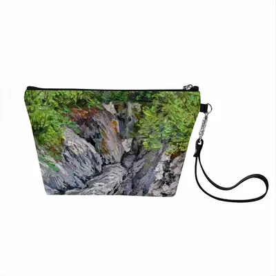 Oil Landscape Rocky Gorge With Rough River Handheld Makeup Bag