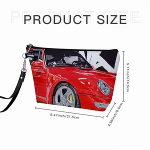 Porsche Turbo Red Handheld Makeup Bag