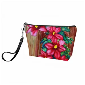 Climatis On Fence Handheld Makeup Bag