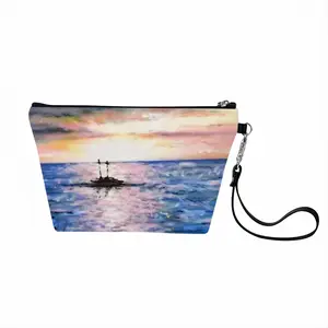 Jamaica Sunset Handheld Makeup Bag