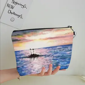 Jamaica Sunset Handheld Makeup Bag