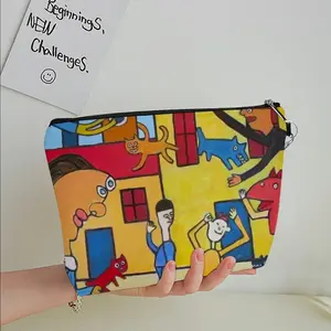 Street Scene Handheld Makeup Bag