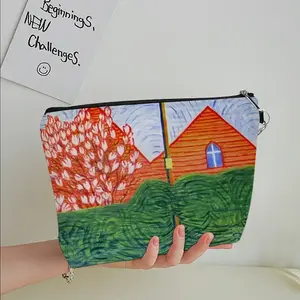 Verdant Curtain Handheld Makeup Bag