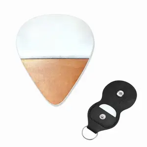 Black And White Over Copper Guitar Pick