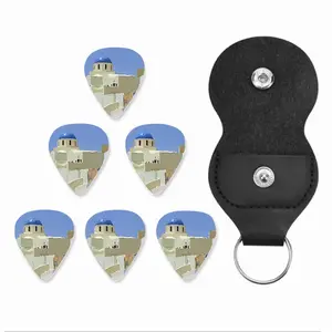 Santorini Oia Church Guitar Pick