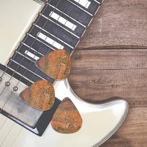 Orange Burst Guitar Pick