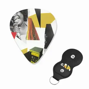 Singer Collage Guitar Pick