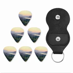 Sunset In Crete Greece Guitar Pick