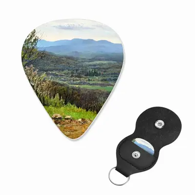 Oil Landscape Mountain Valley Guitar Pick