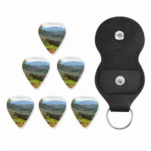 Oil Landscape Mountain Valley Guitar Pick