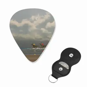 Beach With Riders Guitar Pick