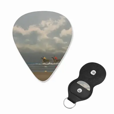 Beach With Riders Guitar Pick