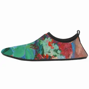 Men A Large Bouquet With Lilies Diving Beach Shoes