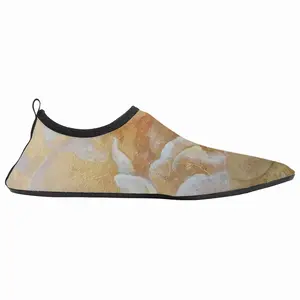 Men Gold Flower Diving Beach Shoes