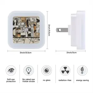 Emergency Optimism (Collage) Sensor Night Light (Square)