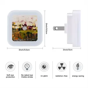 Blooming Cherry Trees Sensor Night Light (Square)